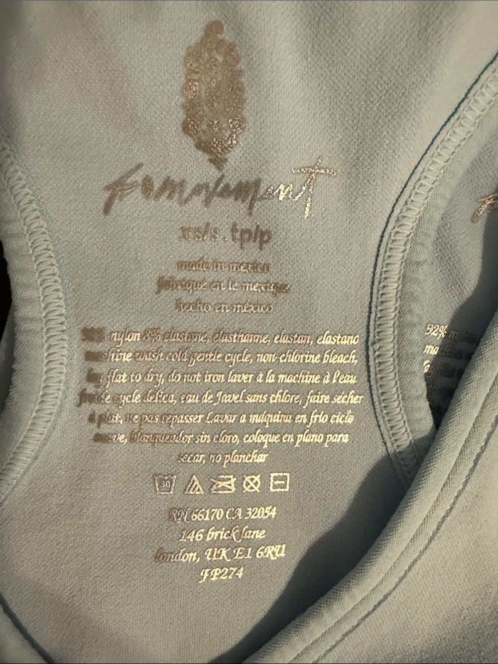 Free People Movement Light Blue Tank Top